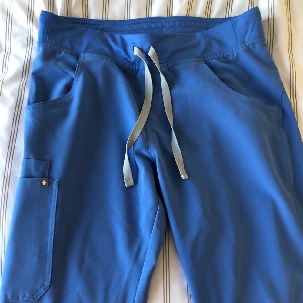 Figs Ceil Blue Scrub Bottoms